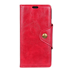 Coque Portefeuille Livre Cuir Etui Clapet L03 pour HTC Desire 12 Plus Rouge