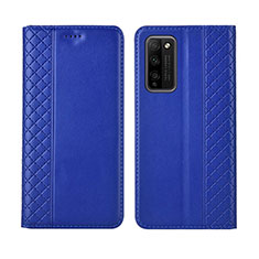 Coque Portefeuille Livre Cuir Etui Clapet L03 pour Huawei Honor 30 Lite 5G Bleu