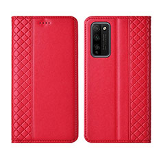 Coque Portefeuille Livre Cuir Etui Clapet L03 pour Huawei Honor 30 Lite 5G Rouge