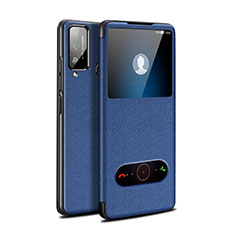 Coque Portefeuille Livre Cuir Etui Clapet L03 pour Huawei Honor Play4T Bleu