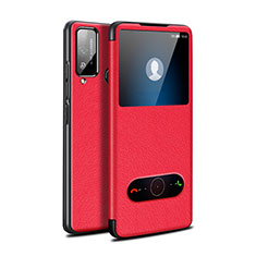 Coque Portefeuille Livre Cuir Etui Clapet L03 pour Huawei Honor Play4T Rouge