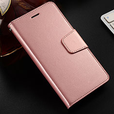 Coque Portefeuille Livre Cuir Etui Clapet L03 pour Huawei Honor V10 Lite Or Rose