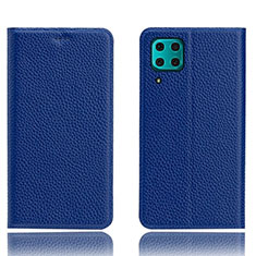 Coque Portefeuille Livre Cuir Etui Clapet L03 pour Huawei Nova 6 SE Bleu