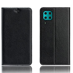 Coque Portefeuille Livre Cuir Etui Clapet L03 pour Huawei Nova 6 SE Noir