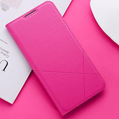 Coque Portefeuille Livre Cuir Etui Clapet L03 pour Huawei P Smart (2019) Rose Rouge