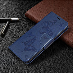 Coque Portefeuille Livre Cuir Etui Clapet L03 pour Huawei P40 Lite E Bleu