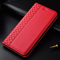Coque Portefeuille Livre Cuir Etui Clapet L03 pour LG G8 ThinQ Rouge