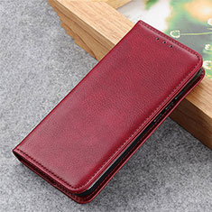 Coque Portefeuille Livre Cuir Etui Clapet L03 pour LG K52 Vin Rouge