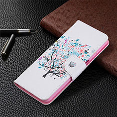 Coque Portefeuille Livre Cuir Etui Clapet L03 pour Samsung Galaxy A12 Nacho Blanc