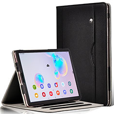 Coque Portefeuille Livre Cuir Etui Clapet L03 pour Samsung Galaxy Tab S6 10.5 SM-T860 Noir