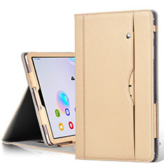 Coque Portefeuille Livre Cuir Etui Clapet L03 pour Samsung Galaxy Tab S6 10.5 SM-T860 Or