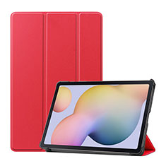 Coque Portefeuille Livre Cuir Etui Clapet L03 pour Samsung Galaxy Tab S7 11 Wi-Fi SM-T870 Rouge