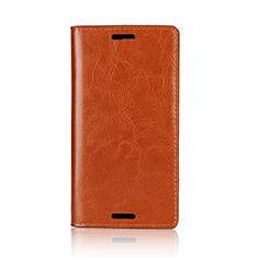Coque Portefeuille Livre Cuir Etui Clapet L03 pour Sony Xperia XZ1 Compact Orange