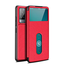 Coque Portefeuille Livre Cuir Etui Clapet L03 pour Vivo X60T 5G Rouge