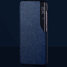 Coque Portefeuille Livre Cuir Etui Clapet L03 pour Xiaomi Mi 10 Bleu