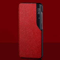 Coque Portefeuille Livre Cuir Etui Clapet L03 pour Xiaomi Mi 10 Rouge