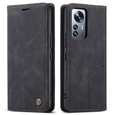 Coque Portefeuille Livre Cuir Etui Clapet L03 pour Xiaomi Mi 12 Lite 5G Noir