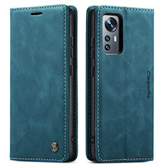 Coque Portefeuille Livre Cuir Etui Clapet L03 pour Xiaomi Mi 12X 5G Bleu