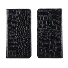 Coque Portefeuille Livre Cuir Etui Clapet L03 pour Xiaomi Redmi K30 4G Noir