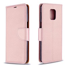 Coque Portefeuille Livre Cuir Etui Clapet L03 pour Xiaomi Redmi Note 9 Pro Or Rose