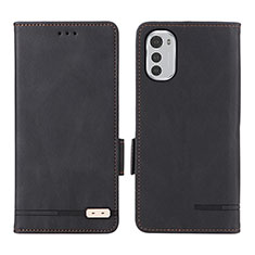Coque Portefeuille Livre Cuir Etui Clapet L03Z pour Motorola Moto E32s Noir