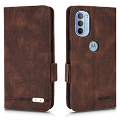 Coque Portefeuille Livre Cuir Etui Clapet L03Z pour Motorola Moto G31 Marron