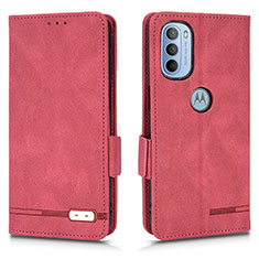 Coque Portefeuille Livre Cuir Etui Clapet L03Z pour Motorola Moto G31 Rouge