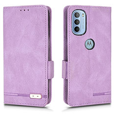 Coque Portefeuille Livre Cuir Etui Clapet L03Z pour Motorola Moto G31 Violet