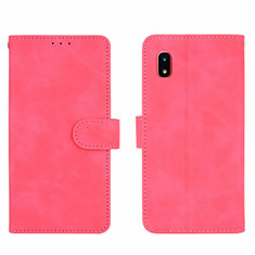 Coque Portefeuille Livre Cuir Etui Clapet L03Z pour Samsung Galaxy A20 SC-02M SCV46 Rose Rouge