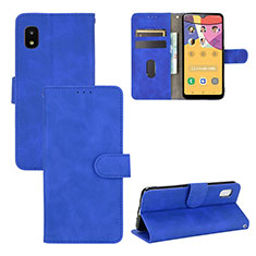 Coque Portefeuille Livre Cuir Etui Clapet L03Z pour Samsung Galaxy A21 SC-42A Bleu