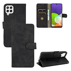 Coque Portefeuille Livre Cuir Etui Clapet L03Z pour Samsung Galaxy A22 4G Noir