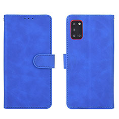 Coque Portefeuille Livre Cuir Etui Clapet L03Z pour Samsung Galaxy A31 Bleu