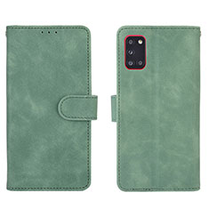 Coque Portefeuille Livre Cuir Etui Clapet L03Z pour Samsung Galaxy A31 Vert