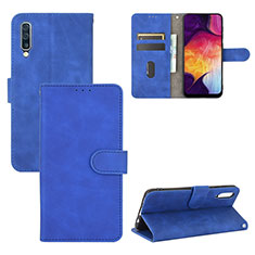 Coque Portefeuille Livre Cuir Etui Clapet L03Z pour Samsung Galaxy A50S Bleu