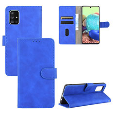 Coque Portefeuille Livre Cuir Etui Clapet L03Z pour Samsung Galaxy A51 4G Bleu