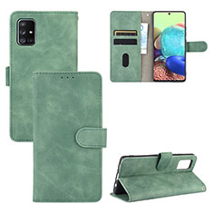 Coque Portefeuille Livre Cuir Etui Clapet L03Z pour Samsung Galaxy A51 4G Vert