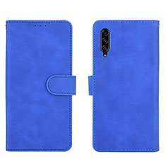 Coque Portefeuille Livre Cuir Etui Clapet L03Z pour Samsung Galaxy A90 5G Bleu