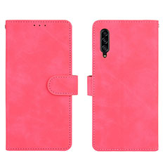 Coque Portefeuille Livre Cuir Etui Clapet L03Z pour Samsung Galaxy A90 5G Rose Rouge