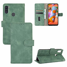 Coque Portefeuille Livre Cuir Etui Clapet L03Z pour Samsung Galaxy M11 Vert