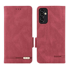 Coque Portefeuille Livre Cuir Etui Clapet L03Z pour Samsung Galaxy M13 4G Rouge