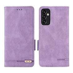 Coque Portefeuille Livre Cuir Etui Clapet L03Z pour Samsung Galaxy M13 4G Violet