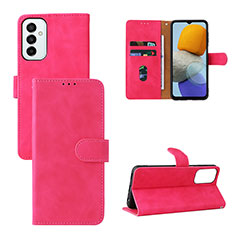 Coque Portefeuille Livre Cuir Etui Clapet L03Z pour Samsung Galaxy M23 5G Rose Rouge