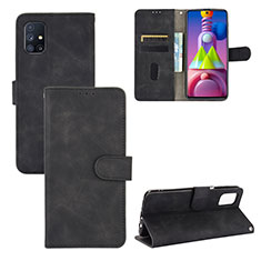 Coque Portefeuille Livre Cuir Etui Clapet L03Z pour Samsung Galaxy M51 Noir