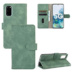 Coque Portefeuille Livre Cuir Etui Clapet L03Z pour Samsung Galaxy S20 FE (2022) 5G Vert