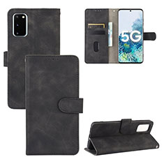 Coque Portefeuille Livre Cuir Etui Clapet L03Z pour Samsung Galaxy S20 Lite 5G Noir