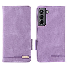 Coque Portefeuille Livre Cuir Etui Clapet L03Z pour Samsung Galaxy S21 FE 5G Violet
