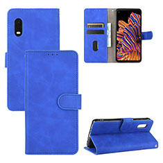 Coque Portefeuille Livre Cuir Etui Clapet L03Z pour Samsung Galaxy XCover Pro Bleu