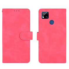 Coque Portefeuille Livre Cuir Etui Clapet L03Z pour Xiaomi Redmi 9C Rose Rouge
