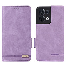 Coque Portefeuille Livre Cuir Etui Clapet L03Z pour Xiaomi Redmi Note 13 5G Violet