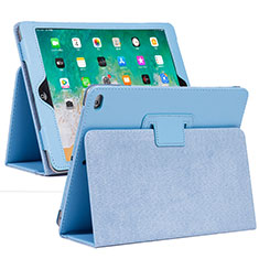 Coque Portefeuille Livre Cuir Etui Clapet L04 pour Apple iPad 10.2 (2020) Bleu Clair